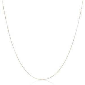 Amazon Essentials Sterling Silver Thin 0.8mm Box Chain Necklace 18", Silver (previously Amazon Collection)