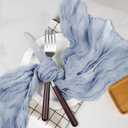 Le courant 3 Pieces Cheesecloth Table Runner Mothers Day 10Ft Cheese Cloth Gauze for Boho Rustic Wedding Baby and Bridal Shower, Birthday Party Table Decor , Home Decorations Dusty Blue