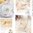 Doraking 100pcs Vintage Floral Scrapbook Paper Journaling Stickers Assorted Set, Material Paper Memo Junk Journal Supplies for Bullet Journaling Retro Crafts Planner Collage Card Album