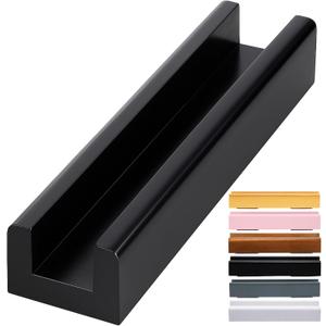 Colingmill 1 Pcs Wooden Floor Mirror Stand Anti Slip Base for Full Length Mirrors Stable Support Holder Bracket with Enlarged Non Slip Pads for Home Mirror Frames (9.8 x 2.3 x 1.5 Inches,Black)