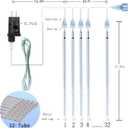 Christmas Lights Outdoors, 32 Tubes(Equivalent to 4 Sets of 8-Tubes) Meteor Shower Rain Lights - Blue lcicle Christmas Light Outdoor for Xmas Tree Wedding Party Holiday House Yard Decor, UL Plug