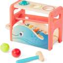 B. toys Xylo Pound Whale Musical Instrument Wooden Hammer & Balls Developmental Toy for Toddlers 1 Year +