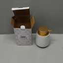 Modern Foam Soap Dispenser for Bathroom, Chic Ceramic Bottle, Gold Soap Dispenser Pump (White)
