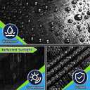 Black Tarps Heavy Duty Waterproof 8x10, 12 Mil Thick, High Durability, Rip and Tear Resistant with Metal Grommets Every 20 Inches