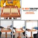 VEVOR 3-in-1 Chess Checkers Backgammon Table Set, 18 Inch Premium Wooden Chess Table, Deluxe Combo Game Table Furniture Set, Chess Set Board Game Gift for Family Board Games