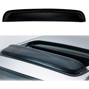 42.5" 1062mm Moon Sunroof Wind Deflector Visor Black Dark Smoke with Tape Universal Smoke Black Sun/Rain Guard for Sun/Moon Roof