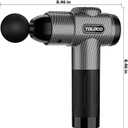 TOLOCO Massage Gun, Deep Tissue Back Massage for Athletes for Pain Relief, Percussion Massager with 10 Massages Heads & Silent Brushless Motor, Mothers Day Gifts, Carbon