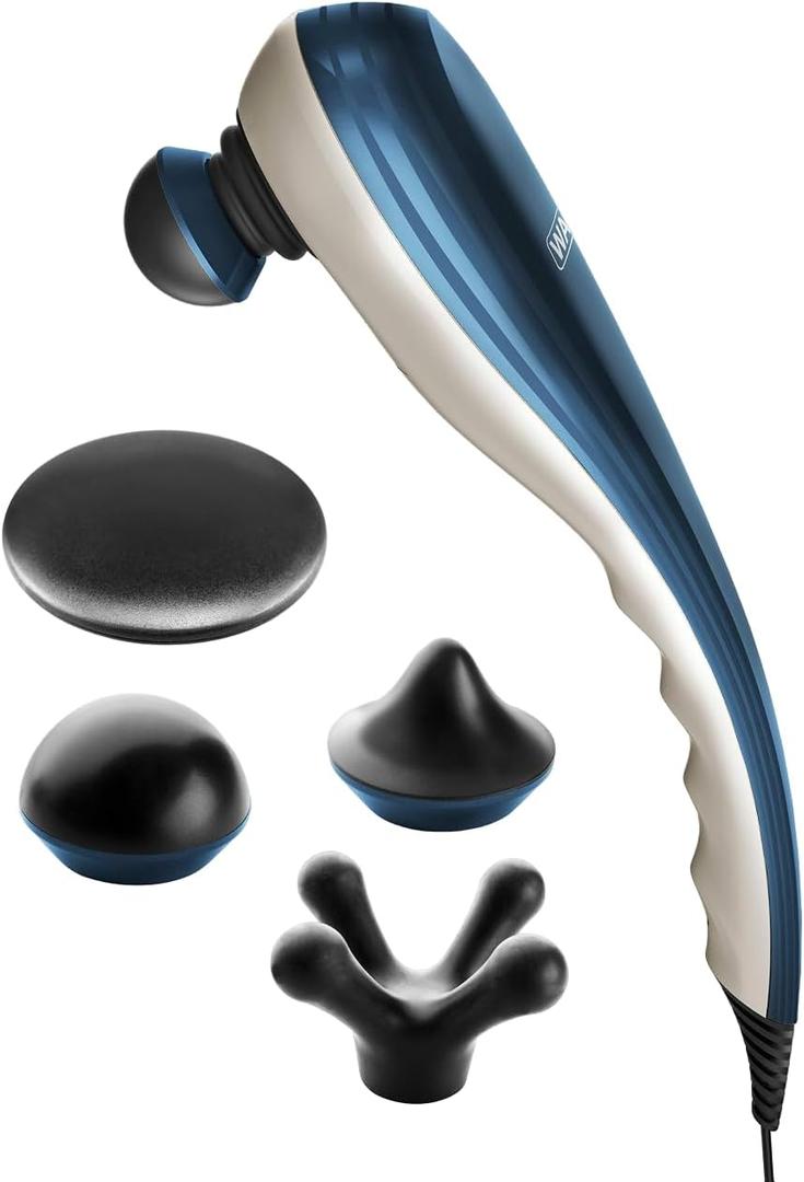 Wahl Deep Tissue Corded Long Handle Percussion Massager - Handheld Therapy with Variable Intensity to Relieve Pain in The Back, Neck, Shoulders, Muscles, & Legs  FSA Eligible - Model 4290-300 (1 Count (Pack of 1))