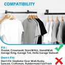 Slatwall U-Shaped Rectangular Tubing Hangrail - 24"x12", Slatwall Accessories and Hangers for Retail Display and Home Garment Storage (2)