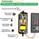 Universal Power Supply 3V~24V 3A 72W Adjustable Variable 3V 5V 9V 12V 18V 20V 24V AC/DC Adapter Charger, 100V-240V AC to DC Converter with 15 Tips, Polarity Converter and 4-Way Power Splitter Cable