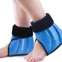 Ankle Ice Pack Wrap Heel Ice Pack for Pain Relief, Hot Cold Therapy Foot Ice Pack Wrap for Plantar Fasciitis, Achilles Tendonitis, Sprain, Swelling, Heel Spur, 2Packs