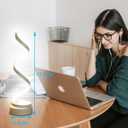 Modern Table Lamps Set of 2, Dimmable Spiral Table Lamps for Night Stand, 12W LED Desk Lamp 3 Color 10 Brightness Level Bedside Lamps Desk Light Office Lamp for Bedroom, Living Room (White)