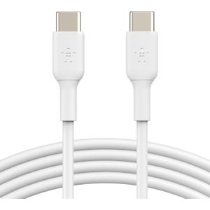 2 x Belkin USB-C to USB-C Fast Charging Cable (1M/3.3ft) for iPhone 17, iPhone 17 Pro, iPhone 16, iPhone 16 Pro, Galaxy S25, S24, Note, Pixel, iPad Pro, Nintendo Switch 2, Carplay & More - White