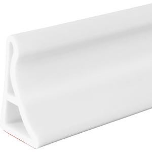 Duzzy 75 Inch Collapsible Shower Threshold Water Dam, Shower Dam Strip Water Stopper, Ideal for Wheelchair Accessible, Suitable for ADA Handicap Showers Bathroom (White)