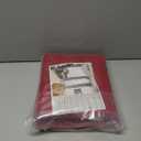 YoungsTex Red Linen Semi Sheer Curtains 63 Inch Length - Light Filtering Drapes with Back Tab Rod Pocket Lightweight for Living Room Window, 2 Panels, 52 X 63 Inch