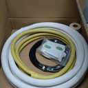 TAUROX 10FT Mini Split Line Set 1/4" & 1/2" O.D Copper Pipes Tubing and 3/8" White Thickened PE Insulation Coil, for Mini Split Air Conditioning or Heating Pump Equipment and HVAC with Flared Nuts.