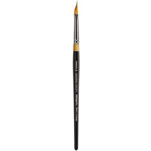 KINGART Premium Original Gold 9900-8 Miracle Wedge TRI Brush Series Artist Brush, Golden Taklon Synthetic Hair, Short Handle, for Acrylic, Watercolor, Oil and Gouache Painting, Size 8