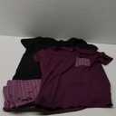 Real Essentials 2 Pack: Women's Pajama Set - Choose from Short Sleeve with Pocket or Long Sleeve without Pocket, Size M