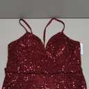 Women's Spaghetti Straps Sequin Homecoming Dresses for Teens A Line Short Prom Party Dress YMS352 Size  11