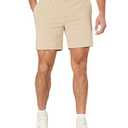 Amazon Essentials Men's Slim-Fit 7" Lightweight Comfort Stretch Oxford Short (Previously Goodthreads), Cream, 31