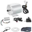 BLDC 72V 3000W Brushless Motor Kit with 24 Mosfet 50A Controller and Throttle Foot Pedal for Electric Scooter Engine Motorcycle DIY Part Conversion Kit (6 Part in 1 and Motor with Foot)