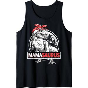Mamasaurus Trex Dinosaur Funny Mama Saurus Mother's Family Tank Top (XL)