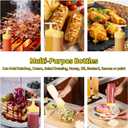 Inverted Condiment Squeeze Bottles, 13.5 oz Empty Sauce Containers, Leak-Proof Reusable Squirt Bottle with Scale for Mustard for Ketchup Mustard Syrup Sauces Dressing Oil, BPA FREE Plastic - 2 PACK