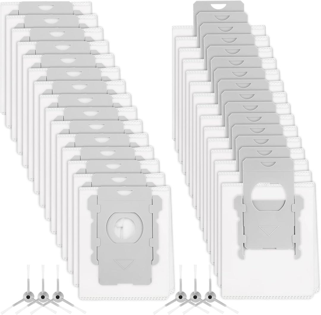30 Pack Roomba Vacuum Bags Replacement - Compatible with iRobot Roomba i7+, i1+, i2+, i3+, i4+, i5+, i6+, i8+, j6+, j7+, j8+, j9+, s9+, Combo i5+, j5+, j7+, j9+ Clean Base Automatic Dirt Disposal