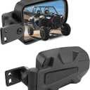 KEMIMOTO UTV Side Mirrors, Adjustable Surface Folding Aluminum Special Clamp Side View Mirrors Compatible with 2014-2023 Polaris RZR XP 900 1000 Turbo Trail UTV Bolt Mount Accessories #2881198