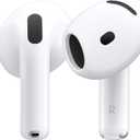 Apple AirPods 4 Wireless Earbuds, Bluetooth Headphones, Personalized Spatial Audio, Sweat and Water Resistant, USB-C Charging Case, H2 Chip, Up to 30 Hours of Battery Life, Effortless Setup for iPhone