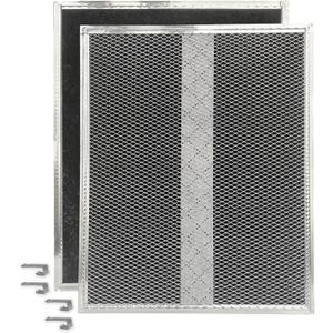 Upgraded Range Hood Activated Carbon Filter S99010308 Suitable for Bro-an Nut-one BPSF30 QS WS and GE WB02X10707 Ductless Range Hood Deodorising Filter 10.8 x 13.3 inches 2-pack
