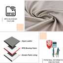 Wallet Case for iPhone 15 Pro Max,[RFID Blocking] 3 Card Holder Stand with Credit Card Slot PU Leather Magnetic Protective Flip Cover for iPhone 15 Pro Max (Grey)