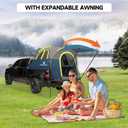 Umbrauto Truck Bed Tent with Awning: 6.4-6.7FT PU3000mm Waterproof Tailgate Pickup Truck Tents, Easy Set-up for 2 Person, Fits Full Size Short Bed, Chevy, Dodge, Ford, GMC, Blue