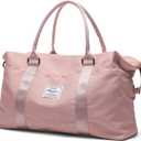 HYC00 Travel Duffel Bag,Carry-on Overnight Weekender Overnight Bags for Women,Sports Tote Gym Bag with Wet Pocket