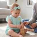 Fullfamous Newborn Baby Girl Summer Clothes 3 Piece Cotton Top and Bloomer Shorts Clothing Set NB-24Months