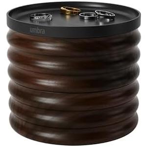 UMBRA Tesora Wood Jewelry Box, Black/Walnut