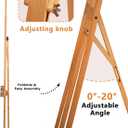 DJAR Solid Beechwood Art Easel for Painting, Folding Floor Easel Stand for Drawing, Wedding Sign and Poster, Ajustable Wooden Easel for Artist and Beginner, Hold Canvas up to 41.7"