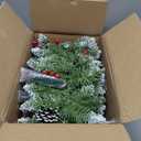 Christmas Garland with Lights 9 FT Artificial Christmas Garland 250 Pieces of Green Rattan Christmas Garland Holiday Artificial Decor for Stairs Wall Door Indoor Outdoor Garland