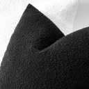 20x20 Boucle Throw Pillow Covers, Set of 2, Black