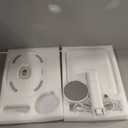 Lighted Makeup Vanity Mirror, Height Adjustable Trifold Mirror with Seamless Light Strip, 1X/2X/3X/10X Magnification, 2000mAh Rechargeable Desk Mirror, Dimmable 3 Color Lighting, Gifts for Mom Women (Creamy White)