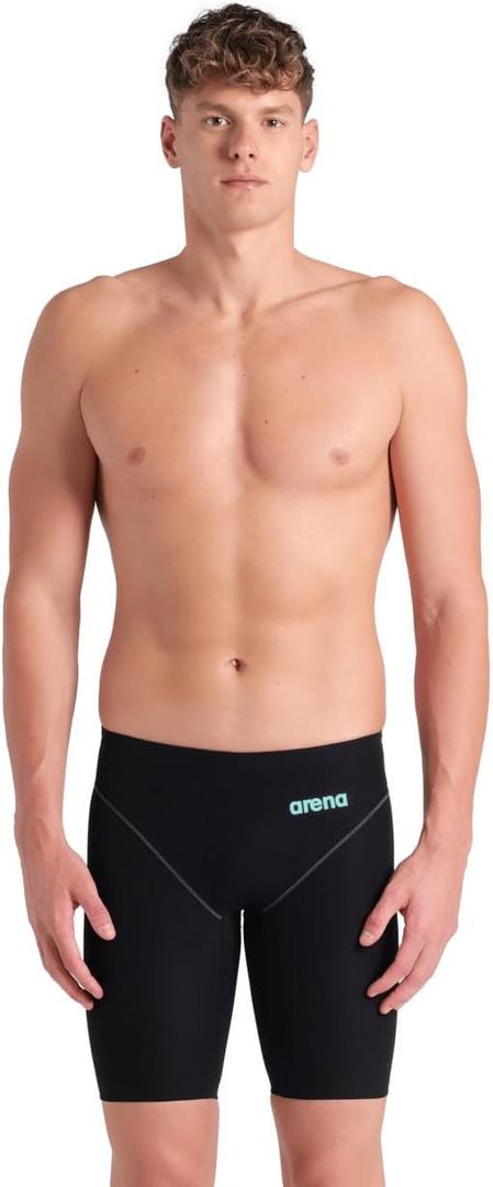 ARENA Men's Powerskin Impulso Swim Racing Jammer Competition Tech Suit (32, Black Teal)