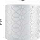 Metal Bulb Guard Lamp Cage for Pendant Light, White Ceiling Pendant Light Lampshade Frame Ceiling Fan Light Bulb Covers, Open Style DIY Lamp Shade Replacement Accessories (3)