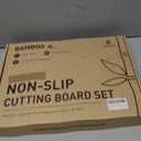 3 Packs Bamboo Cutting Board Set with Non Slip Feet and Over Sink Nice Solid Thick Wood Juice Groove Chopping Board Extra Large Big Small Best Hardwood Kitchen Counter Organic Vegetable