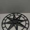 MUMTOP Metal Compass Wall Decor, 22 Inch Nautical Wall Sculpture with Solar Lights, Hanging Art for Farmhouse Indoor or Outdoor Sign