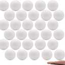 Crafare 3 Inch White Craft Foam Balls Bulk 40 Pack Smooth Polystyrene Round Foam Balls for Holiday Crafts Drawing and School Modeling DIY Projects Ornaments Decorations