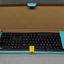 Logitech K270 Wireless Keyboard for Windows, 2.4 GHz Wireless, Full-Size, Number Pad, 8 Multimedia Keys, 2-Year Battery Life, Compatible with PC, Laptop, Black (1 Pack)