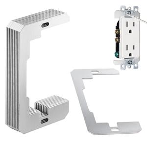 10 Pcs Wall Plate Spacer, Metal Electrical Outlet Spacers for Electrical Boxes, Flush Fit Device Level Plate for Fixing & Repair Walls Outlet