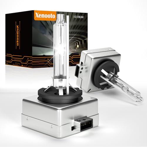 Xenooto for 2015 2016 2017 2018 Hyundai Sonata and 2013 2014-2018 Santa Fe Sport HID Headlights Low Beam D3S Xenon Bulbs, Bi-Xenon Lights, 6000K Bright White 35W OEM D3SC1, Not for Halogen, 2 Pack