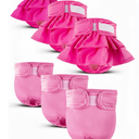 XPCARE 6 Pack Washable Female Dog Diapers - Reusable, Highly Absorbent, Leak-Proof Puppy Diapers for Female Dog (XS)