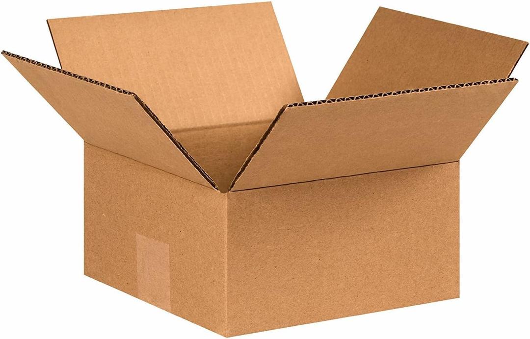 AVIDITI Shipping Boxes Flat 8"L x 8"W x 4"H, 25-Pack | Corrugated Cardboard Box for Packing, Moving and Storage (8x8x4)